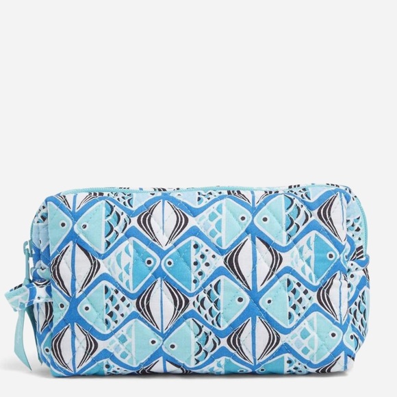 Vera Bradley Go Fish Blue Style Medium Makeup Bag nwt - Picture 2 of 2